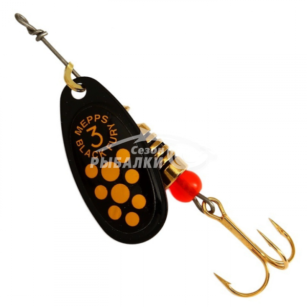 Вращающаяся блесна Mepps Comet Black Fury №3 black-yellow