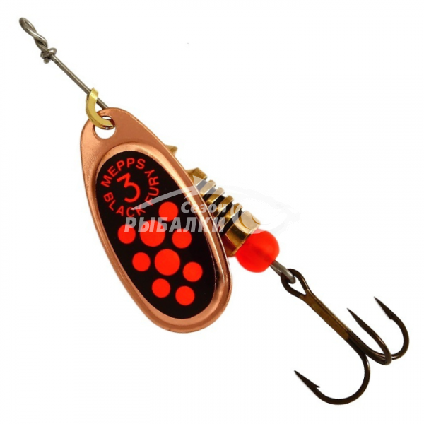 Вращающаяся блесна Mepps Comet Black Fury №3 copper-fluo-orange