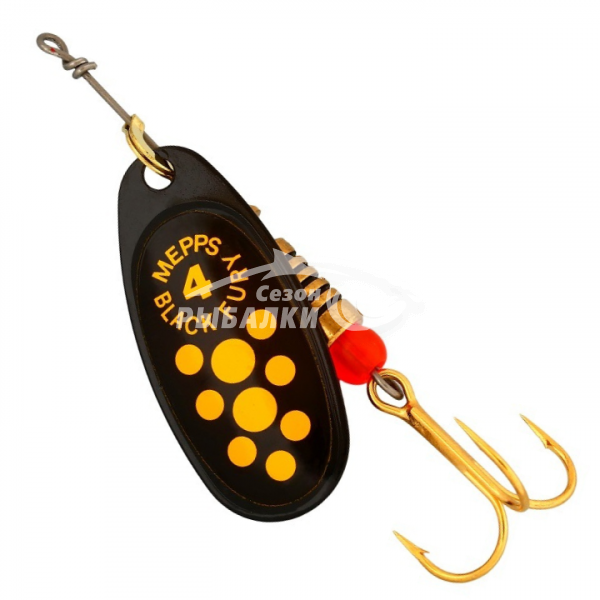 Вращающаяся блесна Mepps Comet Black Fury №4 black-yellow