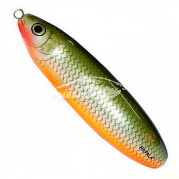 Колеблющаяся блесна-незацепляйка Rapala Minnow Spoon 8см, цвет RFSH