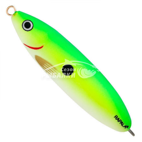 Колеблющаяся блесна-незацепляйка Rapala Minnow Spoon 10см, цвет GSU
