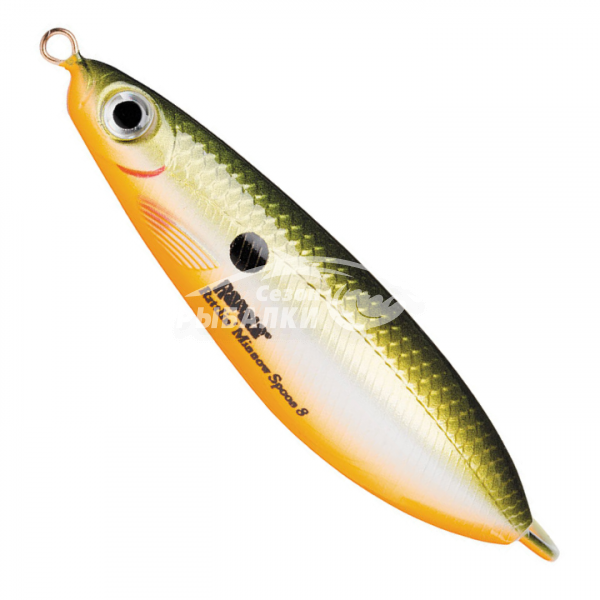 Колеблющаяся блесна-незацепляйка Rapala Rattlin Minnow Spoon 8см, цвет RFSH