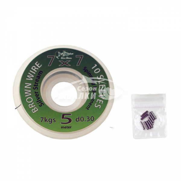 Поводковый материал Silver stream 7x7 SSLPSN 5м 9кг brown