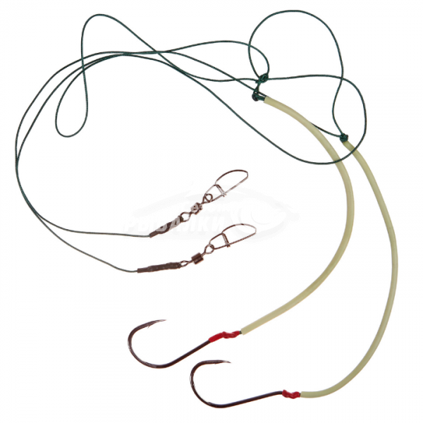Оснастка для ловли сома 2 крючка 4/0 тест 50кг