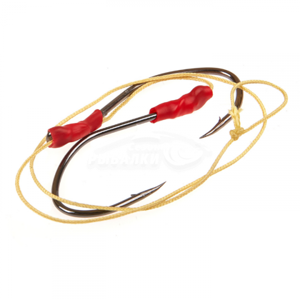 Поводки для ловли сома 2 крючка 4/0