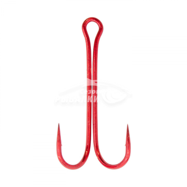 Крючок двойной Flagman Double Hook Long SS Red №4/0