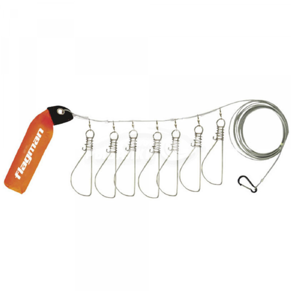 Набор куканов Flagman на 7 застежек с поплавком