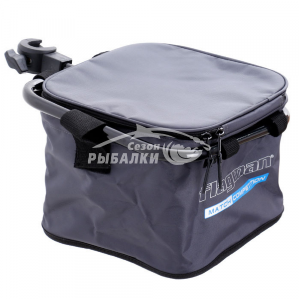 Ведро Flagman квадратное мягкое с креплением на платформу d25мм 25х25см 15л