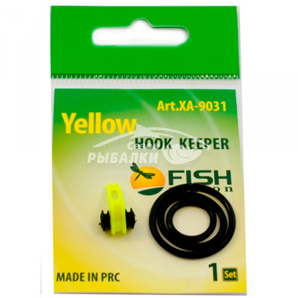 Держатель крючка на бланк удилища Hook Keeper Fish Season жёлтый