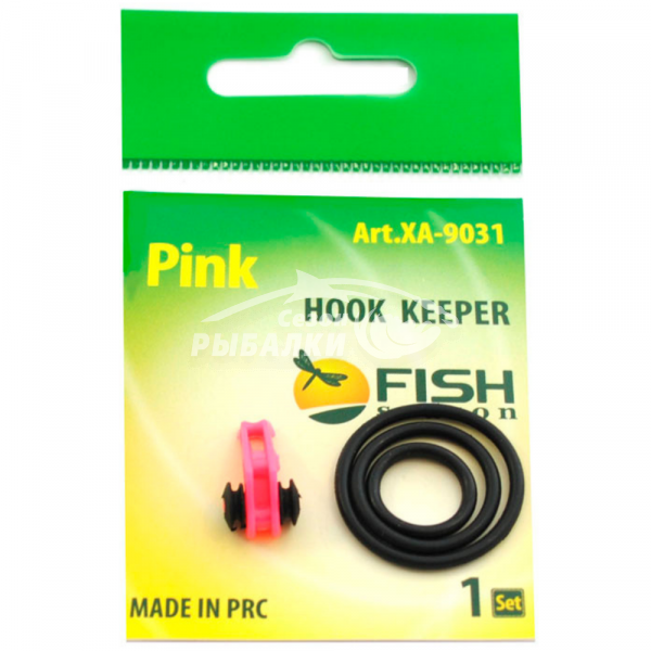 Держатель крючка на бланк удилища Hook Keeper Fish Season розовый