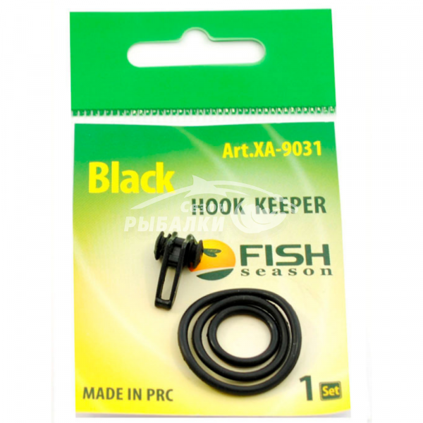 Держатель крючка на бланк удилища Hook Keeper Fish Season чёрный