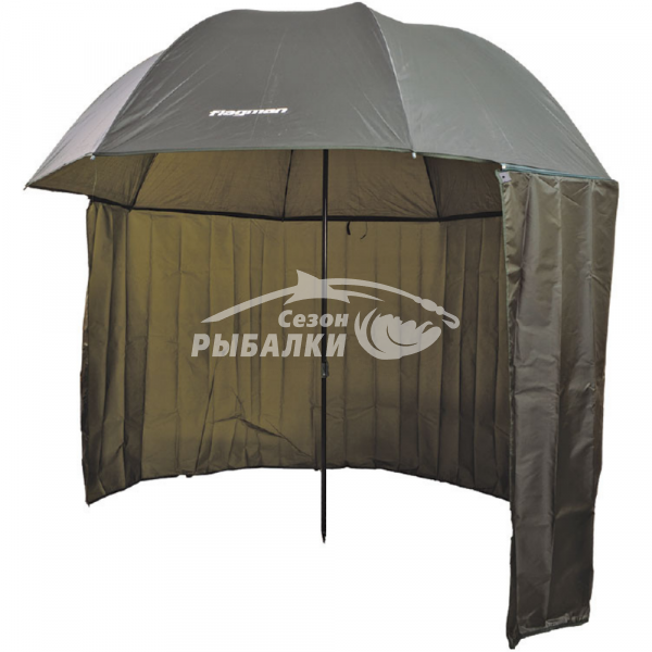 Зонт рыболовный Flagman зеленый нейлон с тентом d2,5м