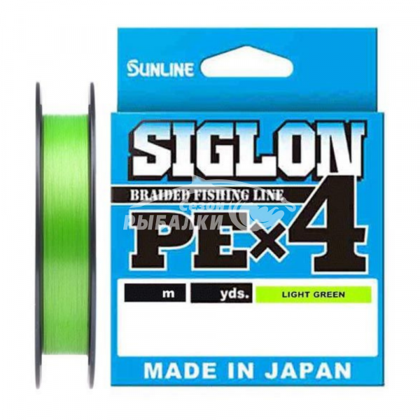 Шнур плетёный Sunline Siglon PEx4 Light Green 150m #1.7