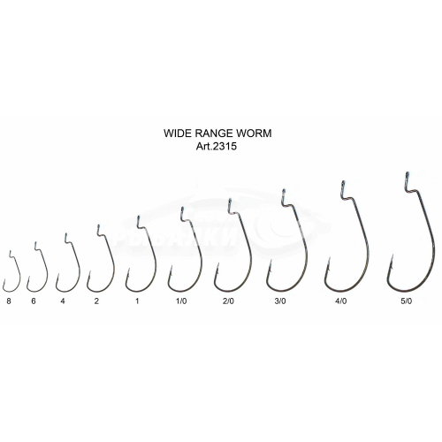 Крючок офсетный Fish Season Wide Range Worm 2315 №5/0 Крючок офсетный Fish Season Wide Range Worm 2315 №5/0