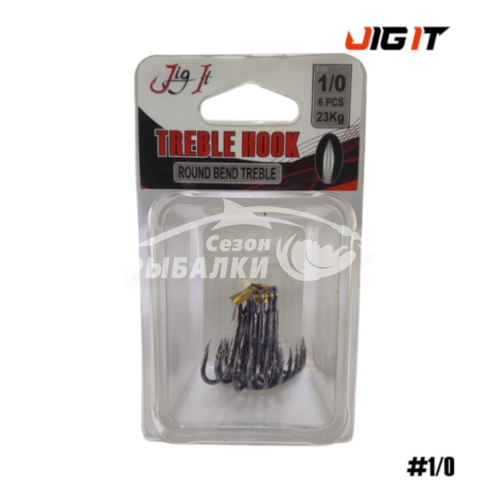 Тройник JIG IT Round bend treble hooks #6