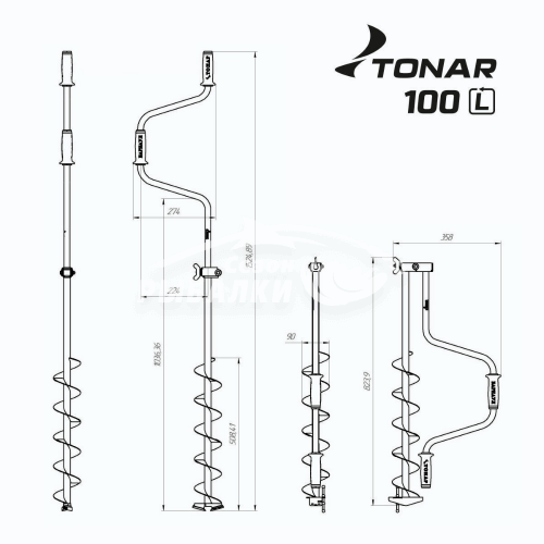 Ледобур барнаульский Тонар ЛР-100