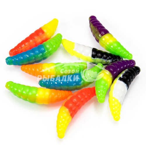 Силиконовая приманка Cool place Maggot 4см сыр, Mix5