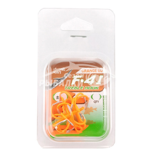 Крючок тройной Flagman Treble hook F41 Orange №14