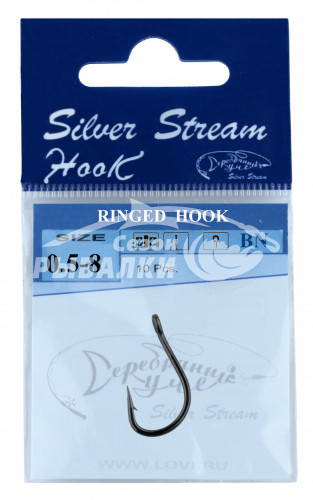 Крючки Silver Stream RINGED HOOK №0.8 Крючки Silver Stream RINGED HOOK №0.8