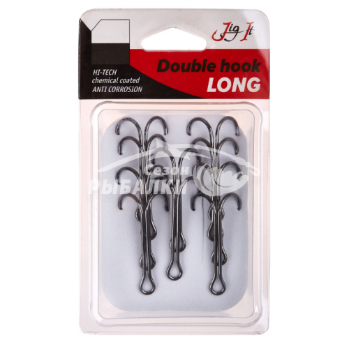 Двойной крючок JIG IT Long double hooks №1 Двойной крючок JIG IT Long double hooks №1
