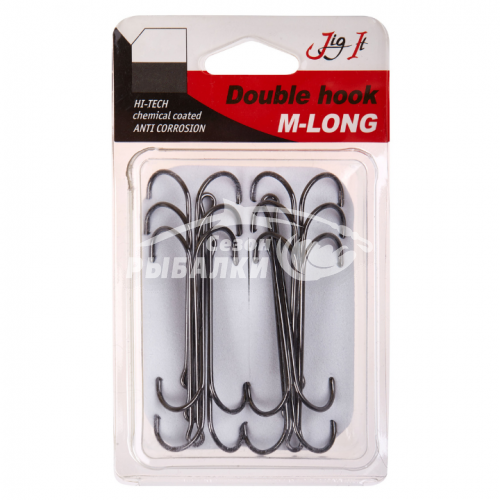 Двойной крючок JIG IT M-Long double hooks №2/0 Двойной крючок JIG IT M-Long double hooks №2/0
