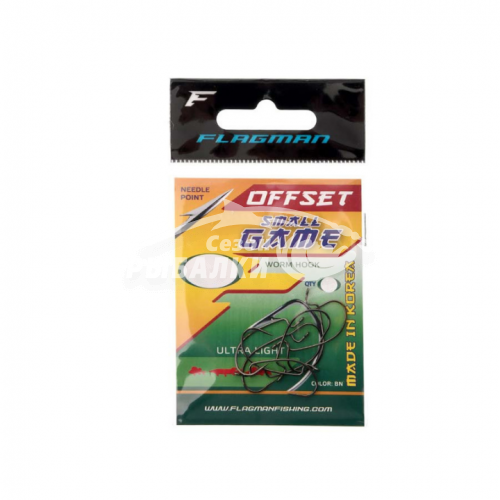 Крючок офсетный Flagman Small Game Offset №04 Крючок офсетный Flagman Small Game Offset №04