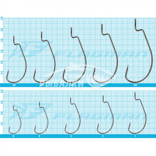 Крючок офсетный Flagman Wide Gape Worm Big Eye №02 Крючок офсетный Flagman Wide Gape Worm Big Eye №02
