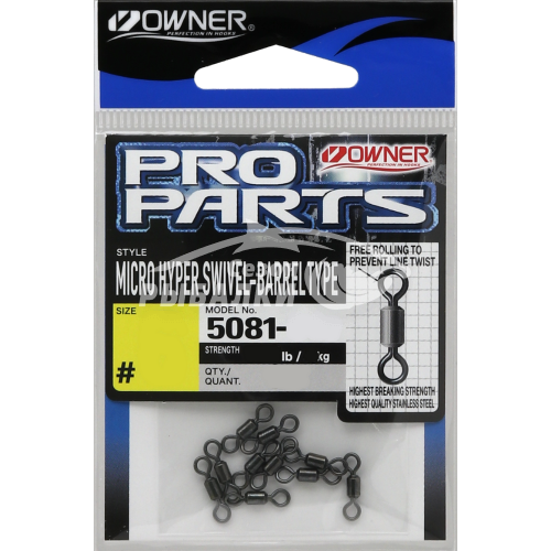 Вертлюг Owner Micro Hyper Swivel Barrel Type 5081 №4 Black nickel Вертлюг Owner Micro Hyper Swivel Barrel Type 5081 №4 Black nickel